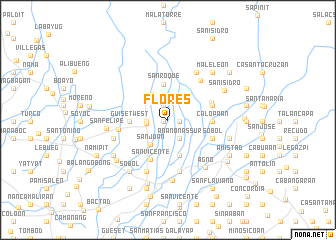 map of Flores