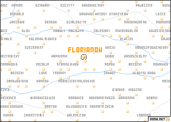 map of Florianów
