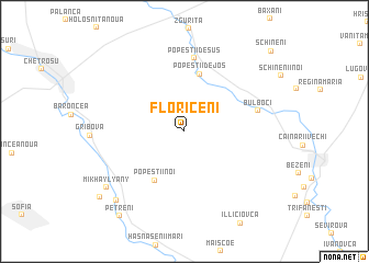 map of Floriceni