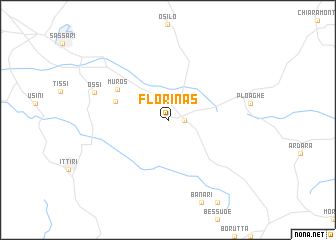 map of Florinas