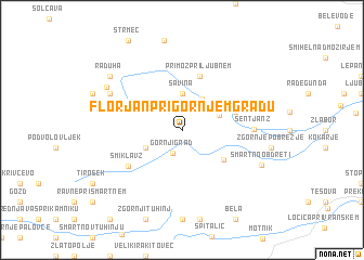 map of Florjan pri Gornjem Gradu