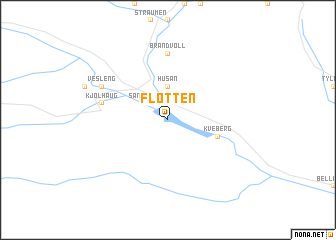 map of Fløtten