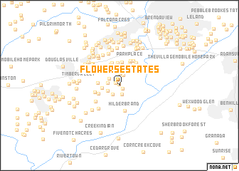 map of Flowers Estates