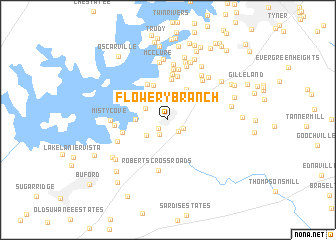 map of Flowery Branch