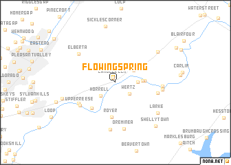 map of Flowing Spring