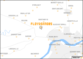 map of Floyds Knobs