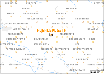 map of Fogacspuszta