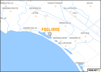 map of Fogliano