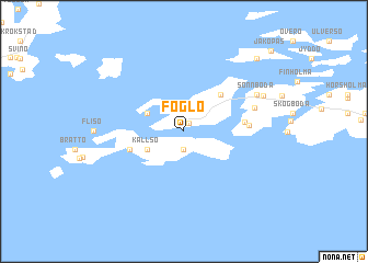 map of Föglö