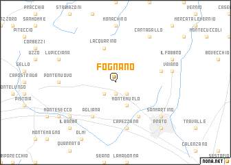 map of Fognano