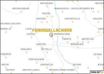 map of Foiano della Chiana