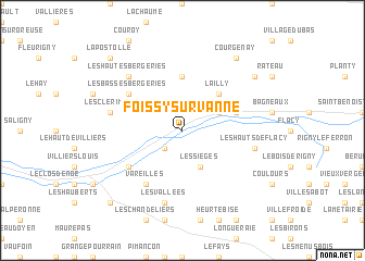 map of Foissy-sur-Vanne