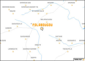 map of Folabougou