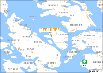 map of Foldnes