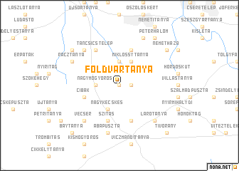 map of Földvártanya