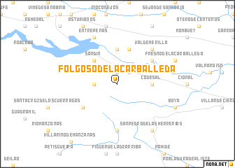 map of Folgoso de la Carballeda