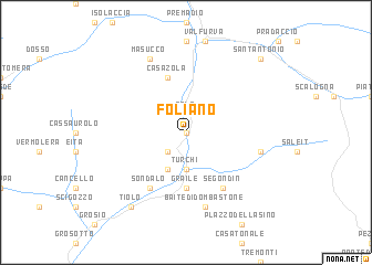 map of Foliano