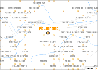 map of Folignano