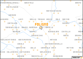 map of Foligno