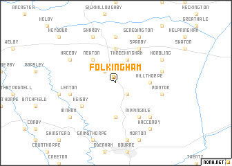 map of Folkingham