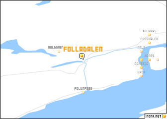 map of Folladalen