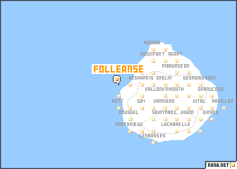 map of Folle Anse