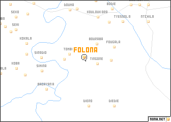 map of Folona