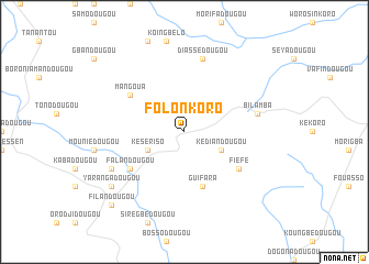 map of Folonkoro