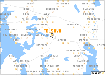 map of Fölsbyn