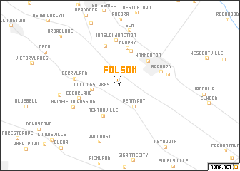 map of Folsom