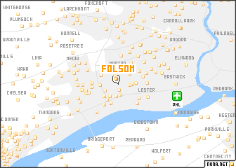 map of Folsom