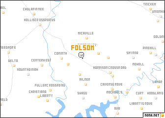 map of Folsom
