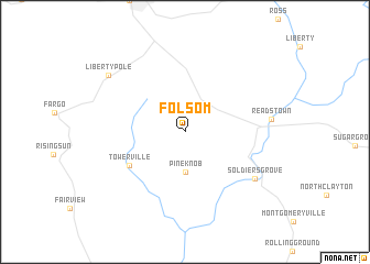 map of Folsom