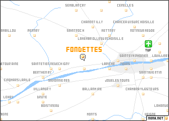 map of Fondettes