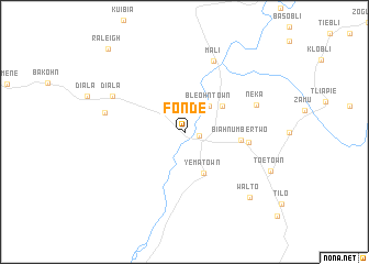 map of Fonde