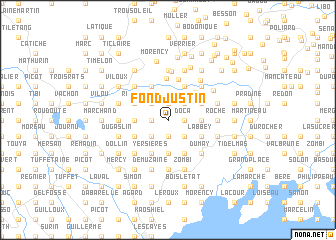 map of Fond Justin