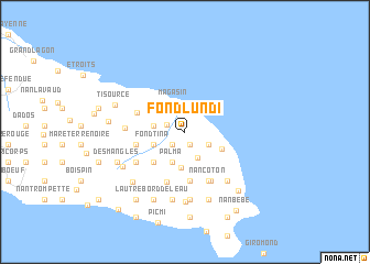 map of Fond Lundi