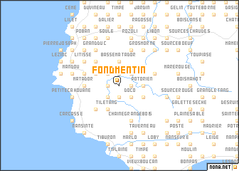 map of Fond Mentin