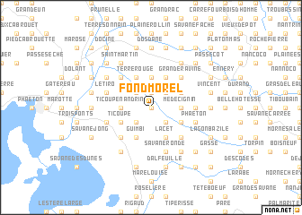 map of Fond Morel