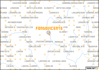 map of Fondo Vicente