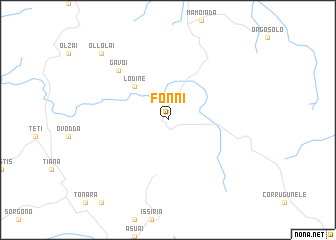 map of Fonni