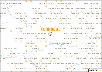 map of Fonroque