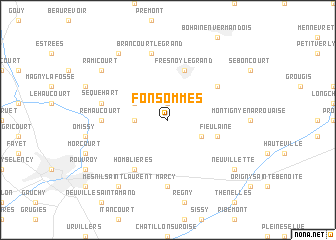 map of Fonsommes