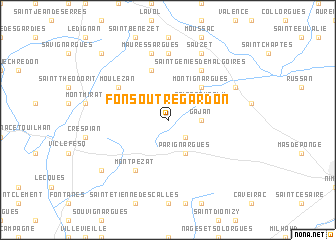 map of Fons-outre-Gardon