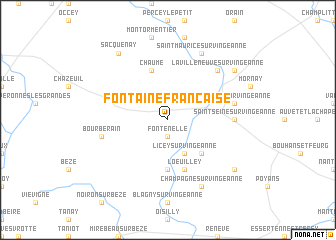 map of Fontaine-Française