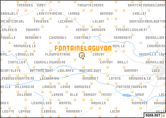 map of Fontaine-la-Guyon