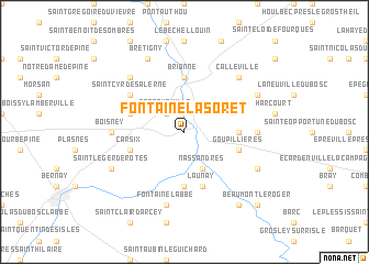 map of Fontaine-la-Soret