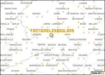 map of Fontaine-lès-Boulans