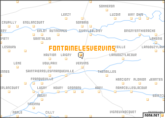 map of Fontaine-lès-Vervins