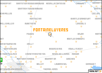 map of Fontaine-Luyères